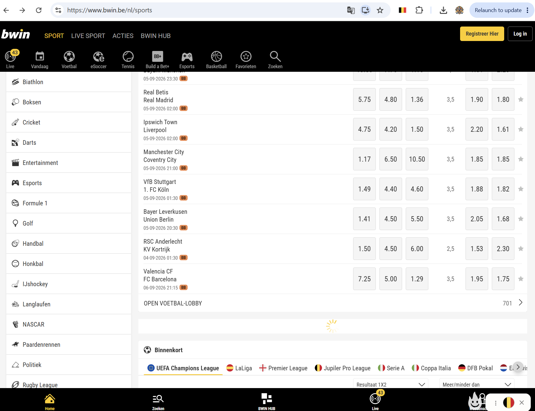 bwin België NL — bewijs 3