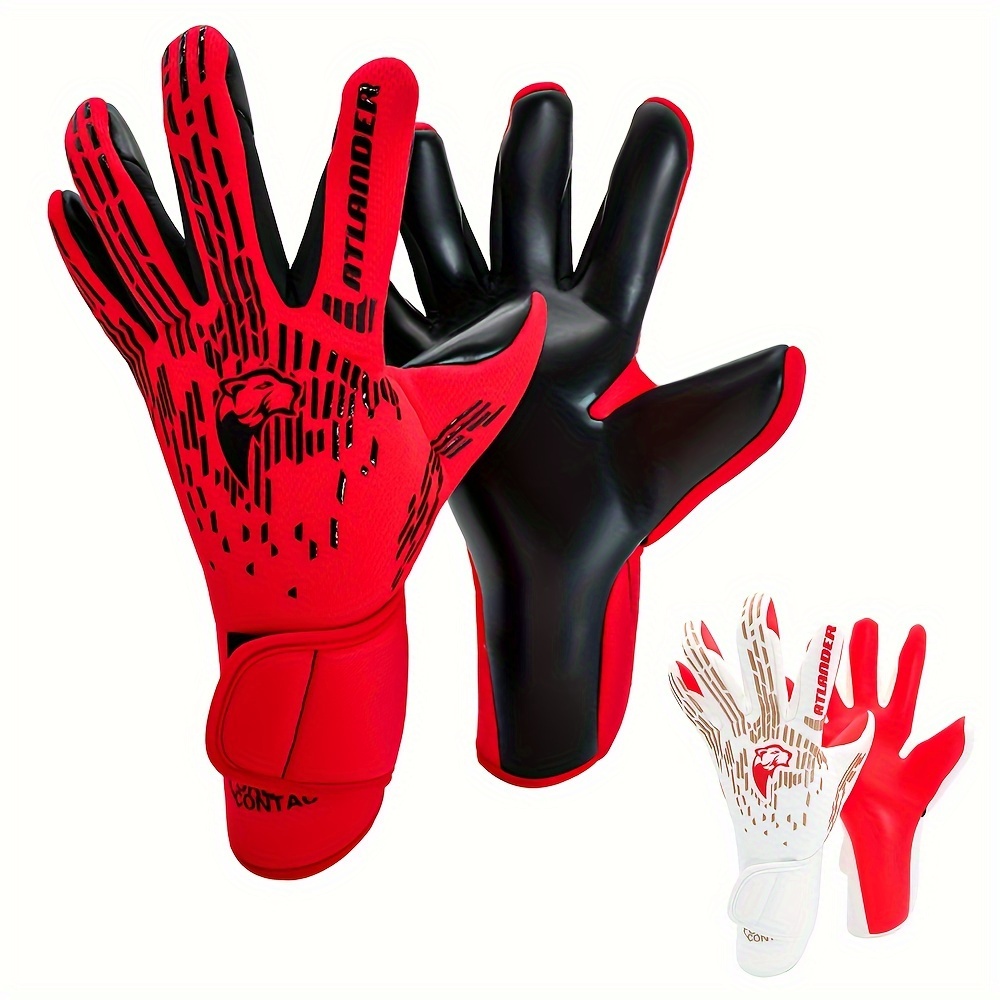 Paar keepershandschoenen met latex palm en polsverstelling