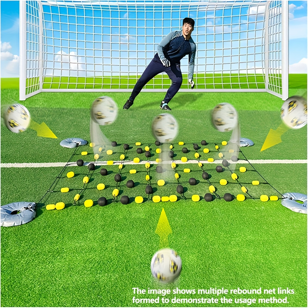 Reboundpaneel op de grond voor reactietraining van keepers