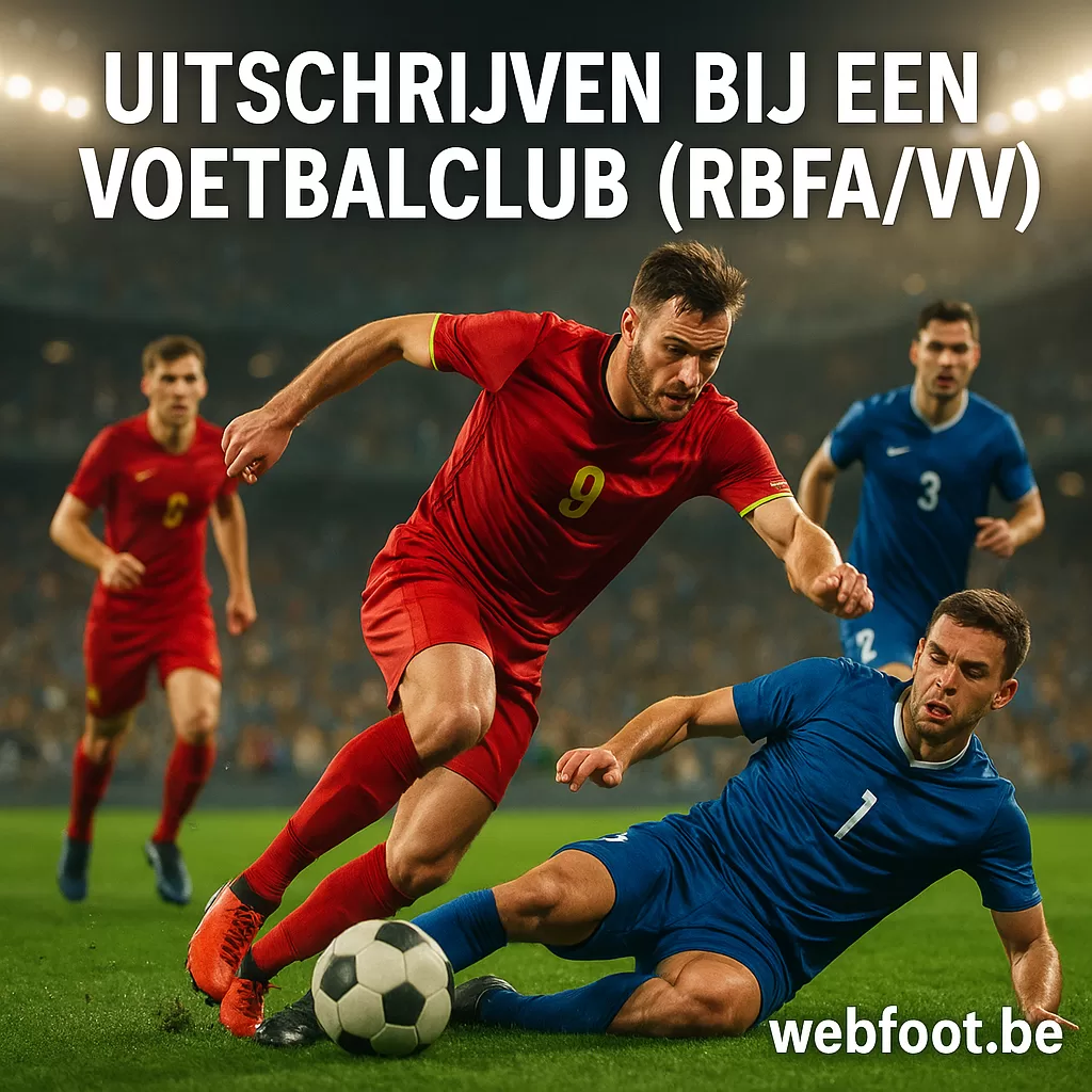 Uitschrijven bij een voetbalclub RBFA Voetbal Vlaanderen 2025 2026