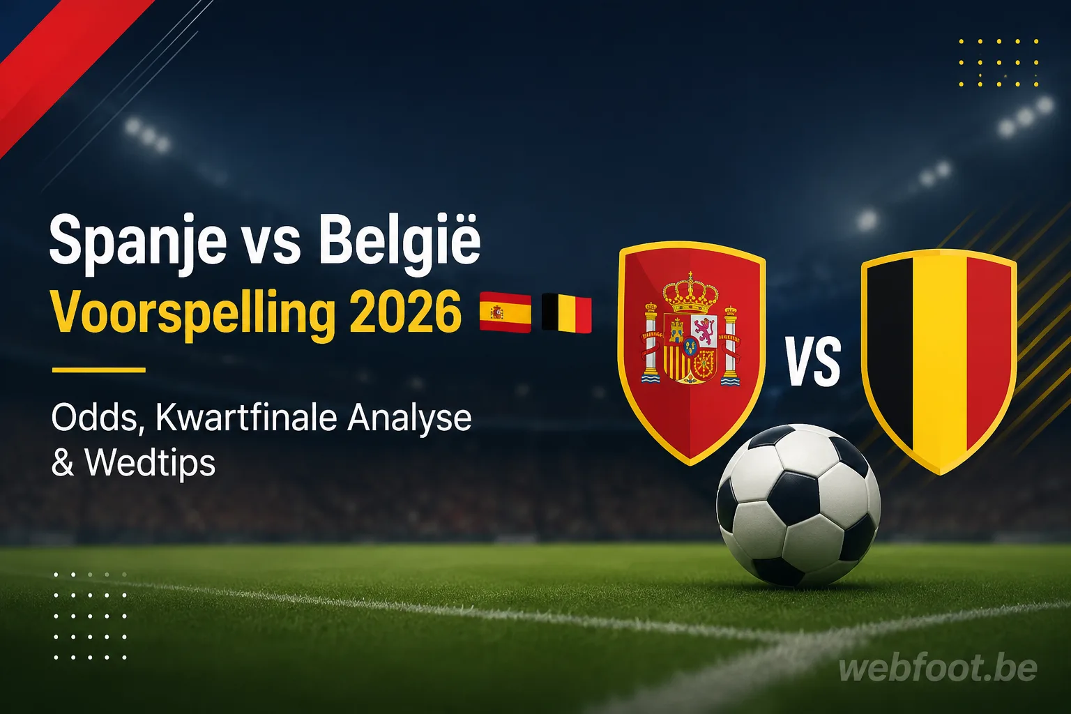 Spanje vs België Voorspelling 2026 🇪🇸🇧🇪 | Odds, Kwartfinale Analyse & Wedtips
